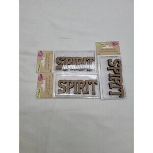 Crafter's Square Laser Cut Words SPIRIT LOT OF 3 Packages TOTAL 9 Words New